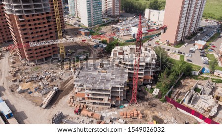 photos of the construction site of the new district
