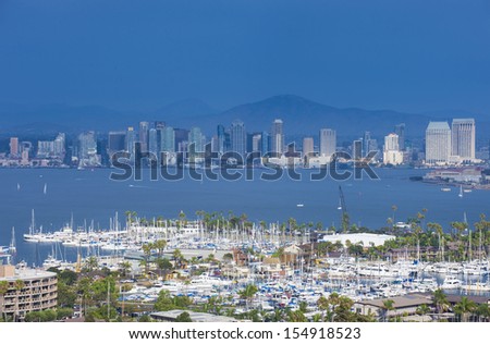 San Diego skyline seen from point Loma