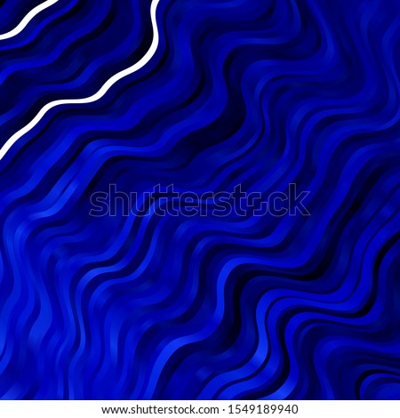 Dark BLUE vector texture with curves. Gradient illustration in simple style with bows. Smart design for your promotions.