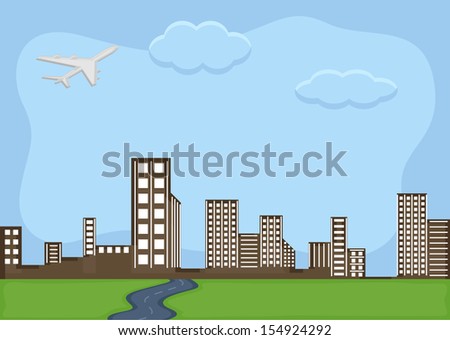 urban city - Cartoon Background Vector