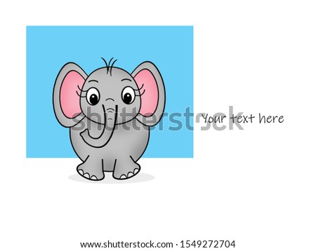 Baby Elephant - small gray elephant with large ears and bright eyes