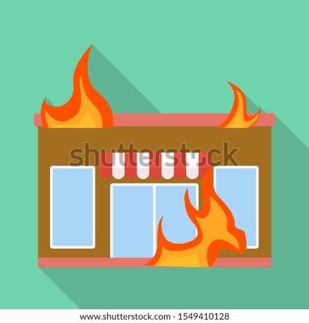 Vector illustration of score and flame icon. Graphic of score and library vector icon for stock.