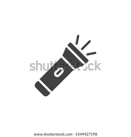 Flash light vector icon. filled flat sign for mobile concept and web design. Flashlight glyph icon. Symbol, logo illustration. Vector graphics