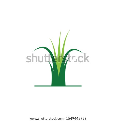 Grass logo vector template illustration

