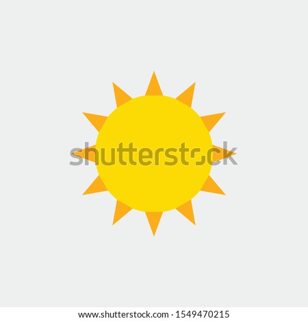 sun vector icon flat isolated sign