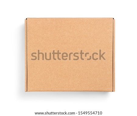 closed box on top on an isolated white background Royalty-Free Stock Photo #1549554710