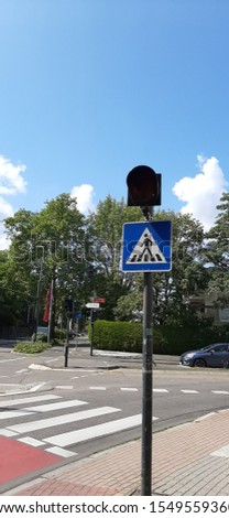 traffic warning lights on road