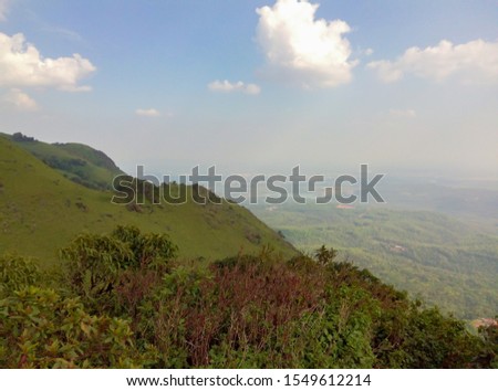 landscape view of chickmagaluru western ghats mountains above the clouds