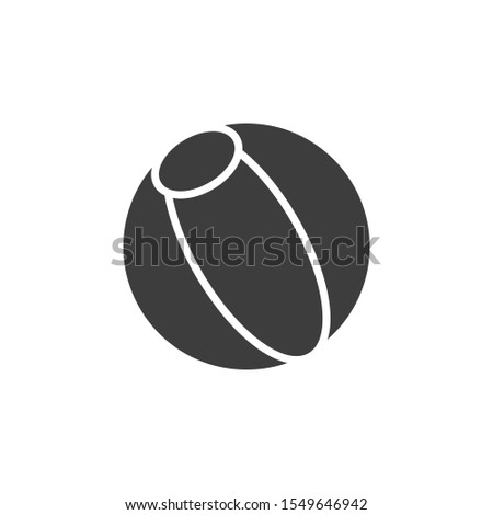 Beach Ball vector illustration. Glyph style icon