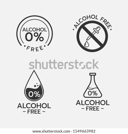Alcohol free icon vector design.