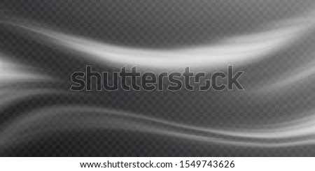 Abstract waves on transparent background, snowstorm imitation. Vector illustration, EPS10 Royalty-Free Stock Photo #1549743626