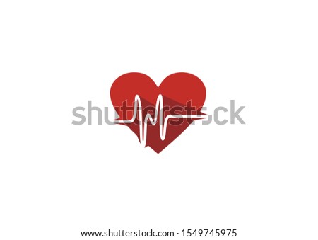Symbolic logo of heart health Royalty-Free Stock Photo #1549745975