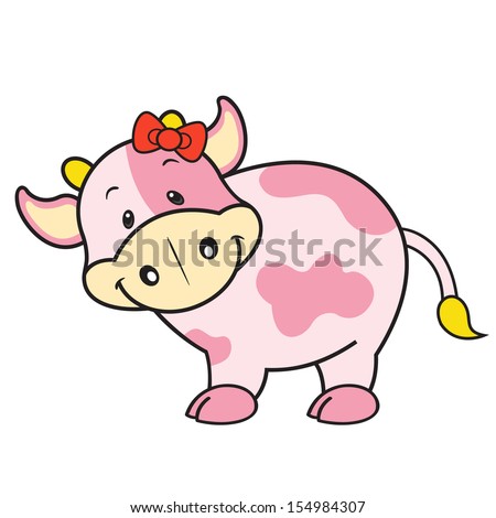 Strawberry cow isolated