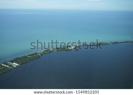 High Angle Shot of Scenic view. San Pedro, Belize