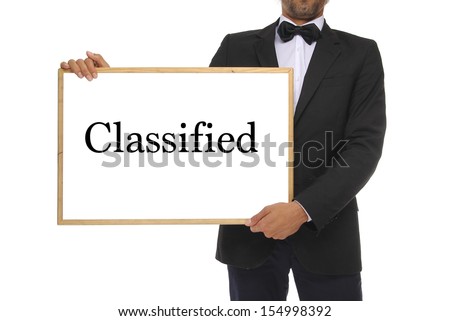 Person with a white board