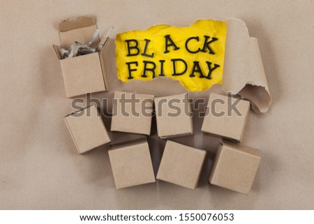 Torn paper and the inscription "black friday". Black Friday sale banner in the realistic torn paper design. Winter sale.