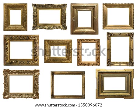 Assortment of art golden frames 