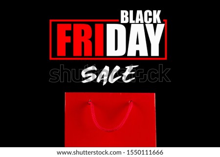Black Friday sale shopping packages. Isolated background for special day mockup, logo and text.