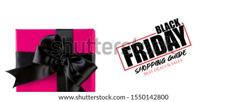 Black friday sale shopping gift box.Special Day mockup, white background for your logo and text.