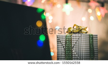 Ordering gifts on the internet With computers for online shopping Use a credit card to pay. Christmas new year holiday Merry Christmas Season greetings