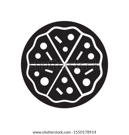 Pizza icon in trendy flat style design. Vector graphic illustration. Suitable for website design, logo, app, and ui. EPS 10.