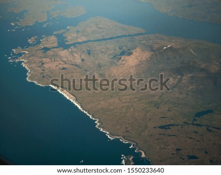 Canadian island and pacific ocean