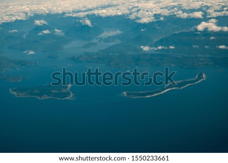 Canadian island and pacific ocean