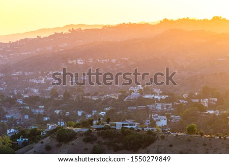 Los Angeles California America USA Cityscape Landscape Sunset Hill City View Sunrise Nature Travel Autumn 
