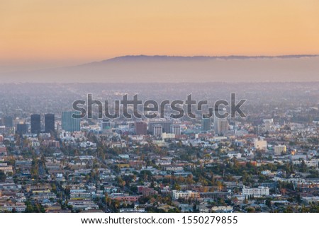 Los Angeles California America USA Cityscape Landscape Sunset Hill City View Sunrise Nature Travel Autumn 
