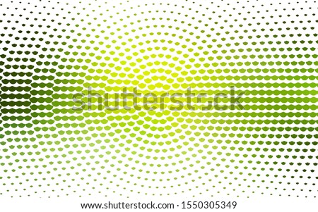 Light Green, Yellow vector  pattern with spheres. Glitter abstract illustration with blurred drops of rain. Pattern for ads, leaflets.