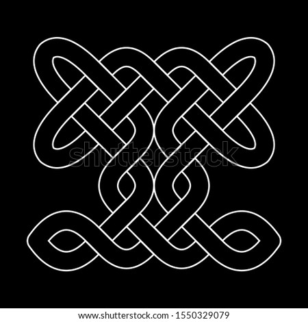 Celtic knot. Abstract ornament. Vector outline illustration.