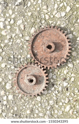 Old rusted gears, as a symbol for obsolete and calcified systems - Concept with old gears for change consultation and the change process