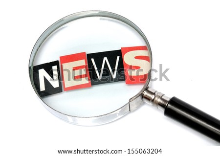 News behind a magnifying glass