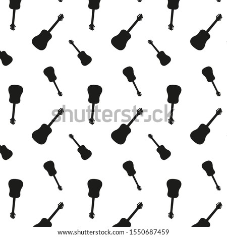 guitar background Seamless. music background vector black 