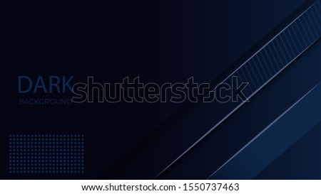 vector graphic design Dark Black Blue modern abstract background wallpaper for business, company, office, corporate, web, presentation, publication, advertising with side blank space EPS 10 Royalty-Free Stock Photo #1550737463