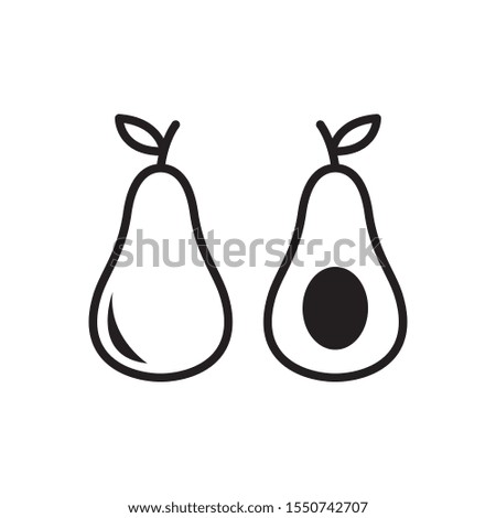 Avocado icon in trendy outline style design. Vector graphic illustration. Suitable for website design, logo, app, and ui. Editable vector stroke. EPS 10.