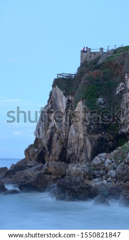 Long exposure photography of Vidiago beach in Asturias