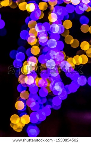 Colourful Christmas lights bokeh background