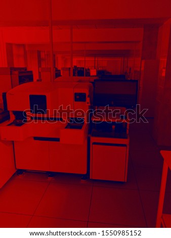 laboratory and red and black