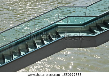 An outside staircase. Career development concept image. 