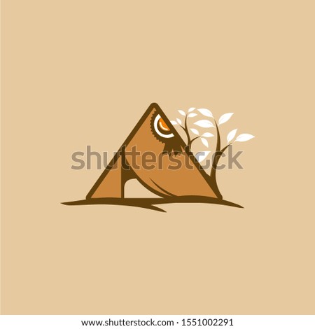 Outdoor Wilderness Camping Tent Logo Illustration