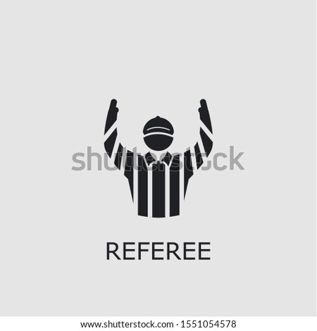 Professional vector referee icon. Referee symbol that can be used for any platform and purpose. High quality referee illustration.
