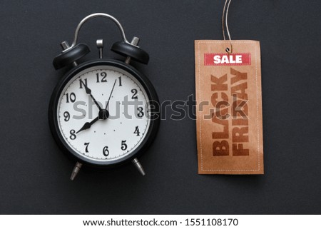 Black Friday Sale concept. Black Friday Sale text on Sale Tag.