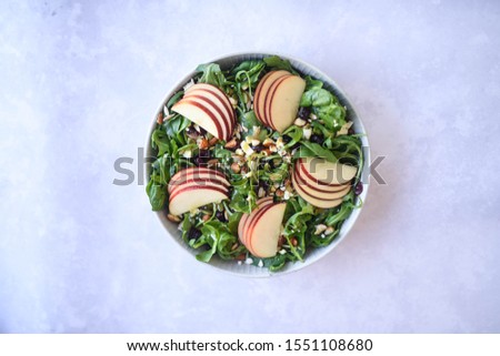 Apple, Spinach and Feta Salad with Honey and Djon Vinaigrette