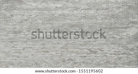 Panoramic Large Gray Brick Wall. Wide angle Abstract Brick wall Background Texture. Grunge Brick Wallpaper or Web banner With Copy Space For design.
