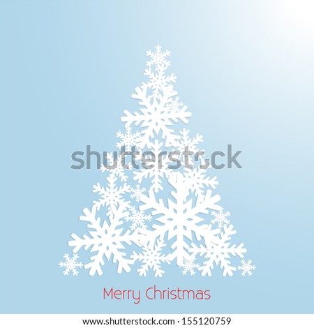 Christmas Tree Minimalistic Design - vector background eps10