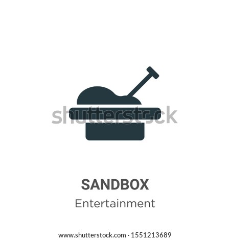 Sandbox vector icon on white background. Flat vector sandbox icon symbol sign from modern entertainment collection for mobile concept and web apps design.