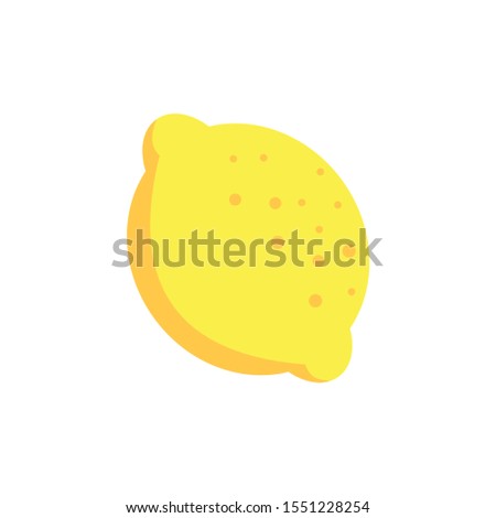 simple lemon clip art vector logo design