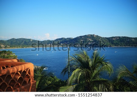 A beautiful picture of Zihuatanejo Bay in Mexico.