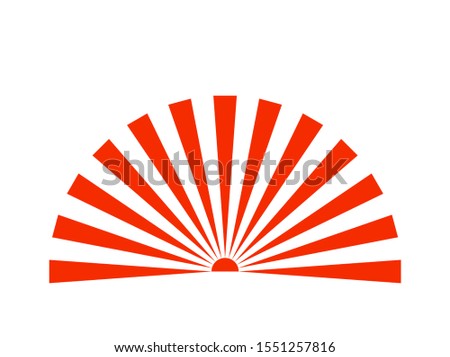Japanese rising sun symbol, imperial Japan flag, japanese army flag Royalty-Free Stock Photo #1551257816